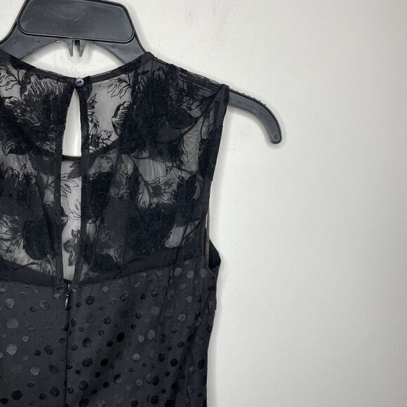 ZARA Dress Womens Small Black Sheath Mini NEW Lace Detail Trafaluc Cocktail - Picture 6 of 14